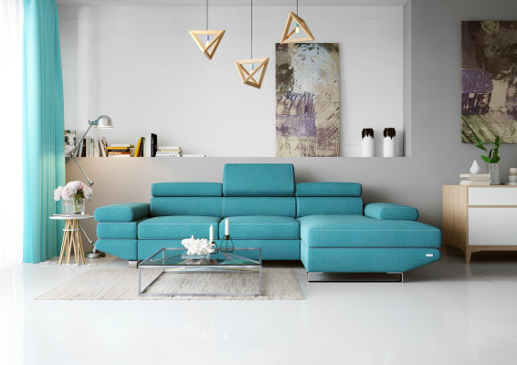 Design L-formet stof hjørnesofa