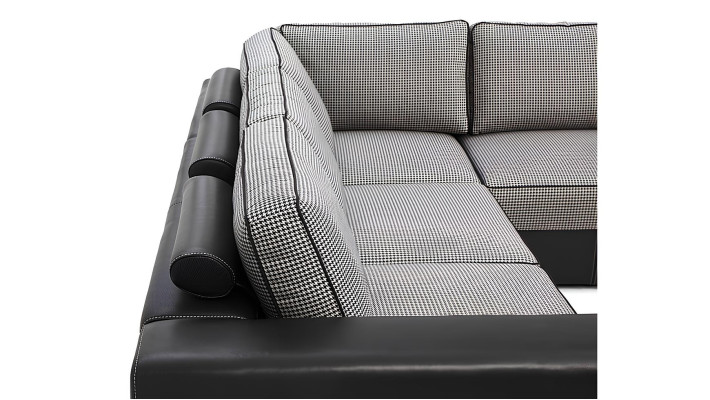 Polstret U-sofa med sovefunktion