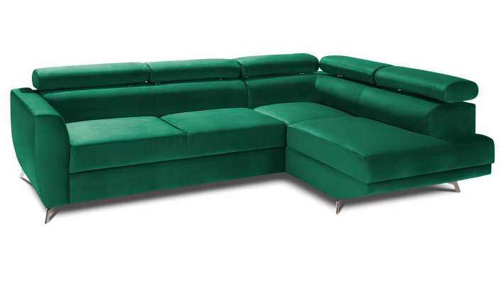 L-formet design sofa med opbevaringsplads og sovefunktion