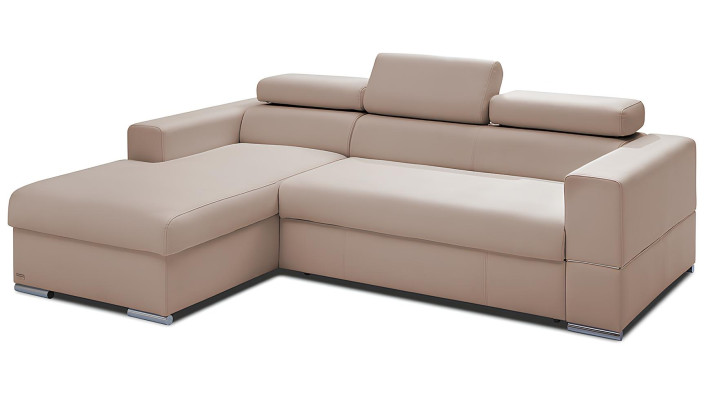 Moderne L-formet sofa med sovefunktion og opbevaringsplads