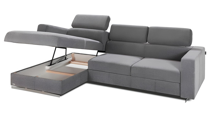 Moderne L-formet sofa med sovefunktion