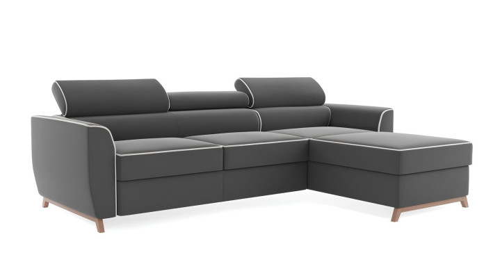 Moderne grå hjørnesofa