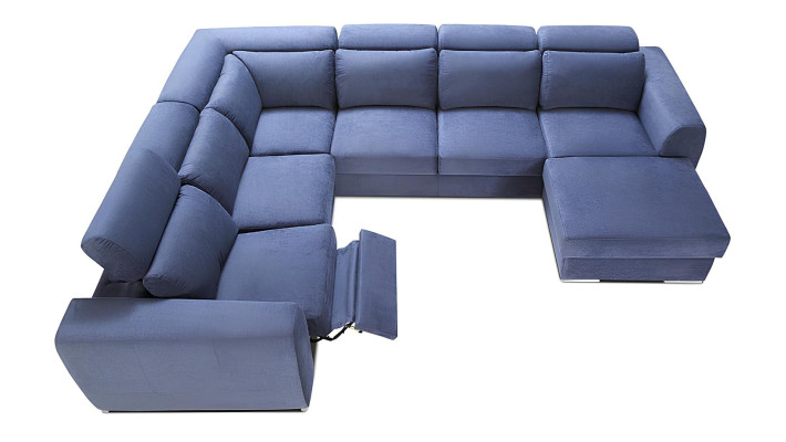 Moderne U-formet stof hjørnesofa