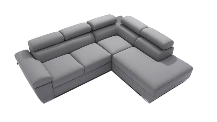 Moderne hjørnesofa med sovefunktion og opbevaringsplads