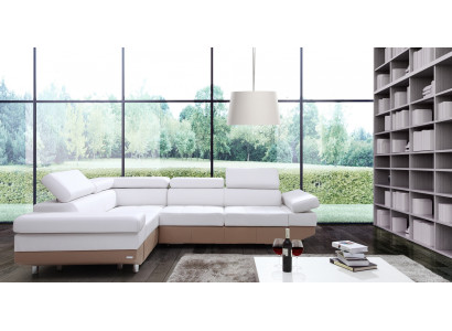 Moderne hjørnesofa med landskabsdesign, hjørne, sæt, polstret, 100% læder