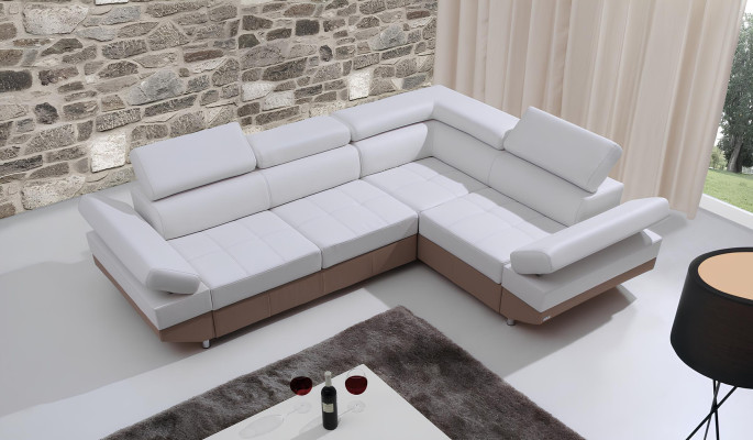 Moderne hjørnesofa med landskabsdesign, hjørne, sæt, polstret, 100% læder