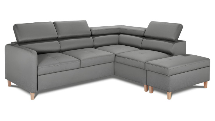 Moderne L-formet sofa med sovefunktion