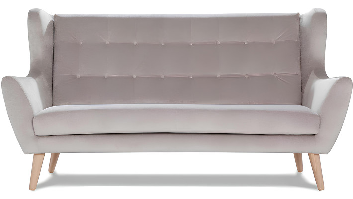 Moderne grå Chesterfield sofa til tre personer