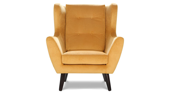 Designer lounge fauteuil Club chair 1 plads afslappende TV gul ny
