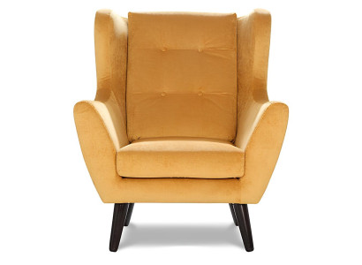 Designer lounge fauteuil Club chair 1 plads afslappende TV gul ny
