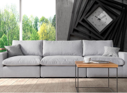 Moderne grå sofa til 3 personer