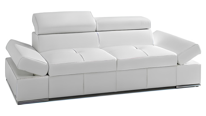 Design sofa til 2,5 personer med sovefunktion i 100% ny italiensk læder