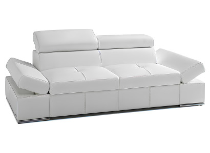 Design sofa til 2,5 personer med sovefunktion i 100% ny italiensk læder