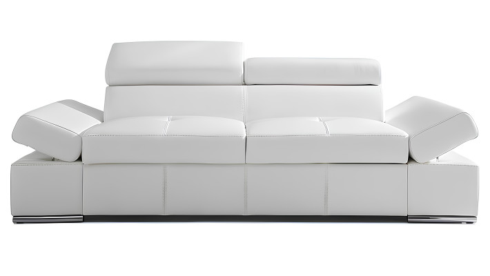 Design sofa til 2,5 personer med sovefunktion i 100% ny italiensk læder