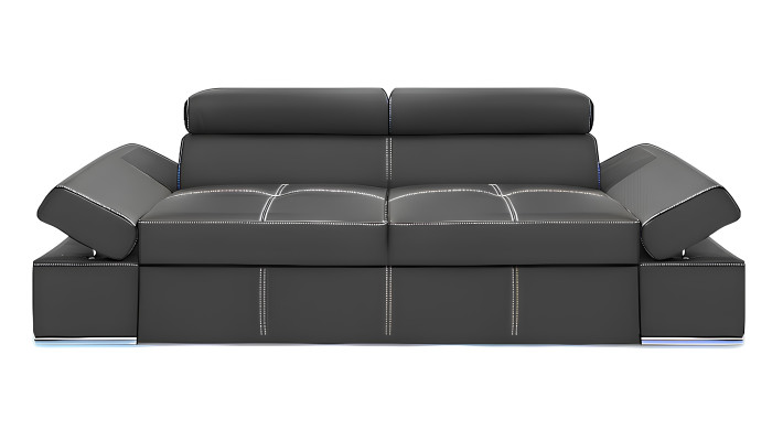 Moderne læder sofa og stol sæt 2 dele