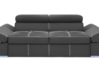 Moderne læder sofa og stol sæt 2 dele