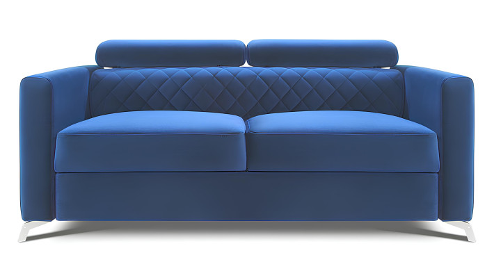 Sofa 2 pladser moderne design i blå stof