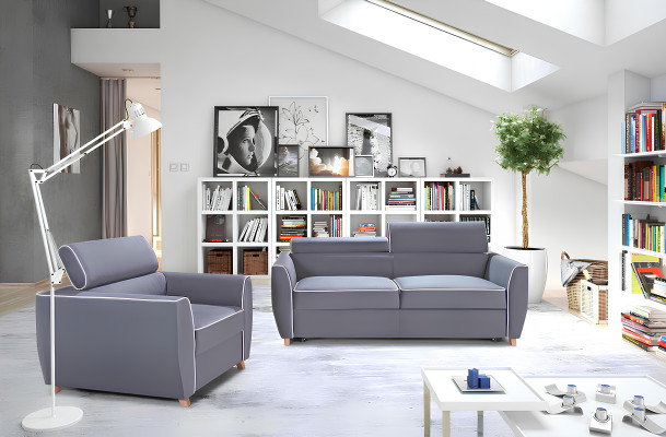 Design lænestol dækket med stof 1 plads lounge klub tv