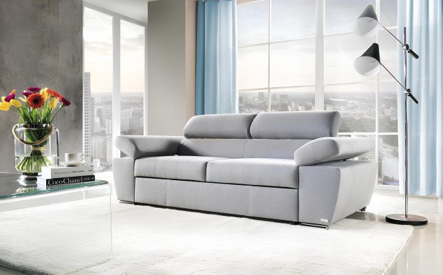Moderne stof to-personers sofa med sovefunktion