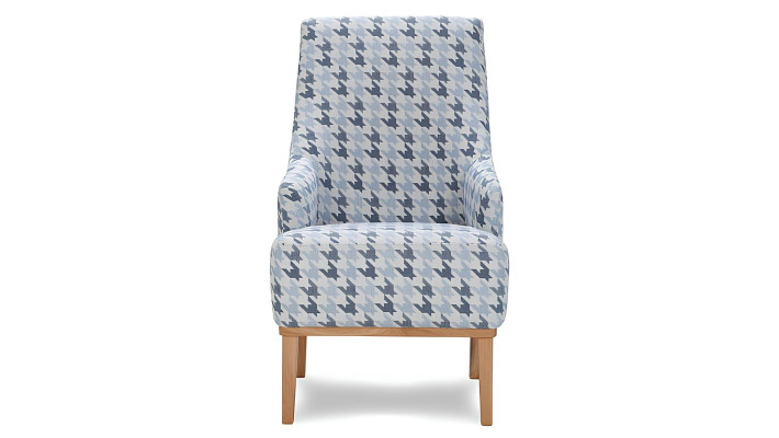 Design lænestol med Relex-betræk i stof og læder til tv-stue til 1 person