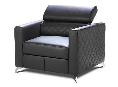 Design lænestol polstret Relex 100% italiensk læder lounge 1 plads