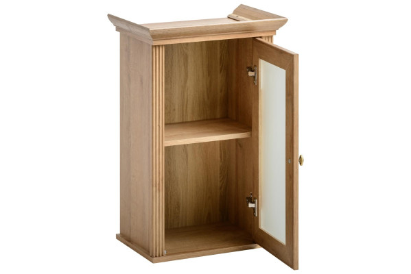 Vægmonteret hylde i massivt træ til køkken og badeværelse