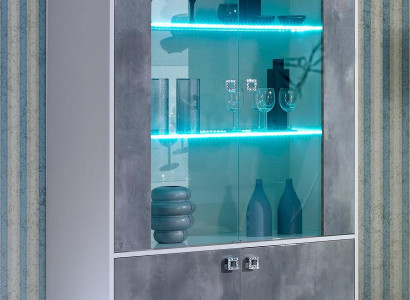Skab med LED design glas