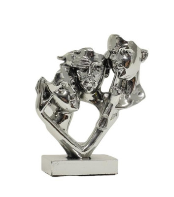 Skulptur dekoration figur design sølv 22 cm