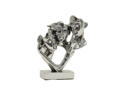 Skulptur dekoration figur design sølv 22 cm