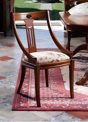 Klassisk stol sæt med design polstring 4x barok træ