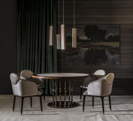 Klassisk barok rokokko italiensk rund spisebord