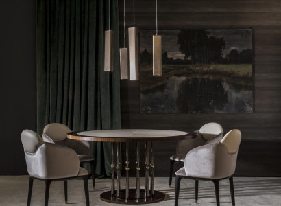 Klassisk barok rokokko italiensk rund spisebord