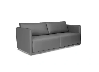 Luksuriøs grå 3-personers sofa, moderne tekstilmøbel