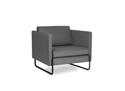 Moderne polstret træ lænestol JV mobili design 1 plads