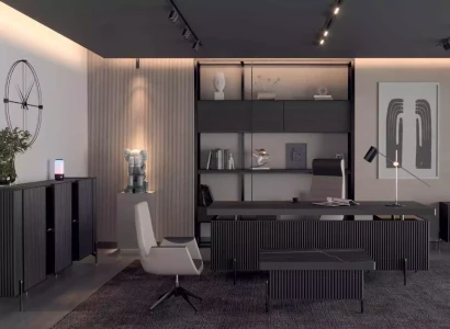 Design skrivebord i massivt træ