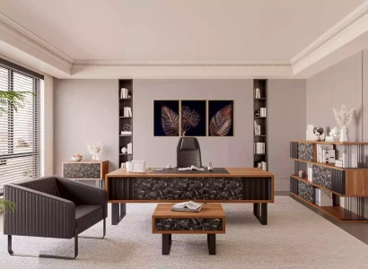 Moderne kontormøbel sæt bord lavt bord skab