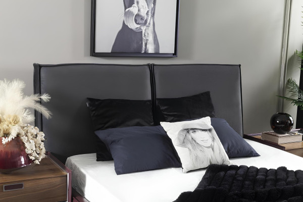 Loft soveværelsesmøbel sæt med seng, skab, natborde og kommode 5 dele