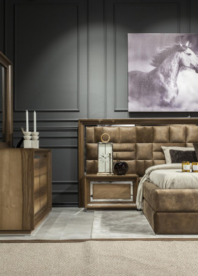 Elegant brun soveværelseskommode 6 dele.