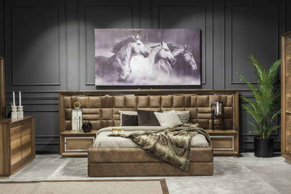 Luksus seng 160x200 polstret møbel hoteludstyr