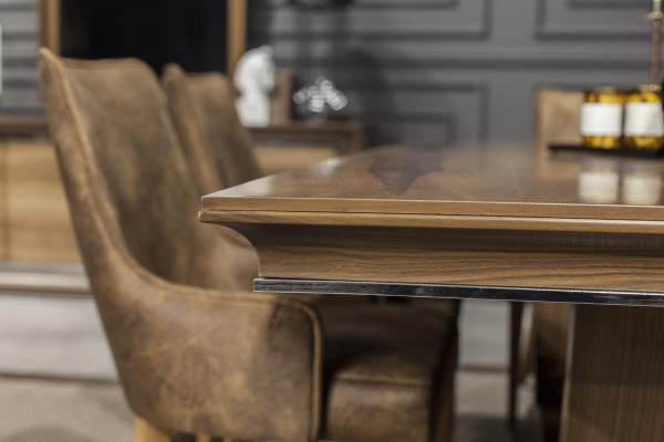 Luksus spisestue sæt bord 4x stole med buffet regulator 5 dele