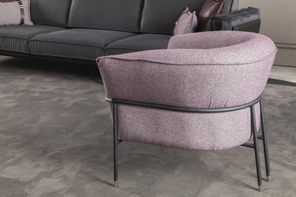 Luksus afslapningsstol til stuen, klubstole, møbler, lilla sofa
