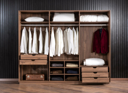 Tøjskab møbel til soveværelse 265cm træskabe