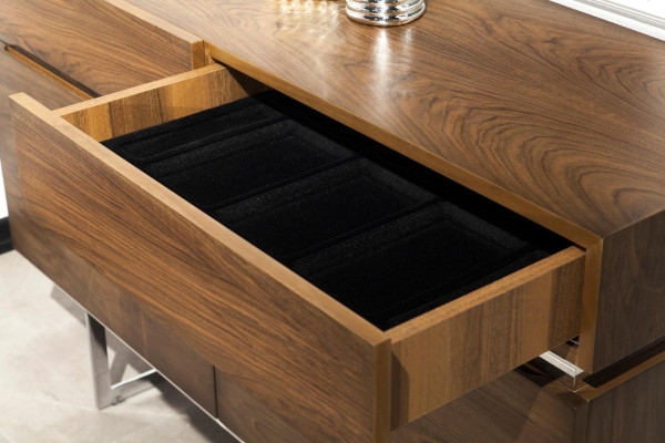 Soveværelsesmøbel sæt med seng, natborde og kommode, hotelkvalitet, 5 dele