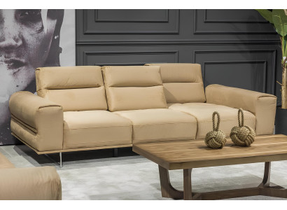 Beige luksus sofa sæt 3+3+1 + bord 4 dele