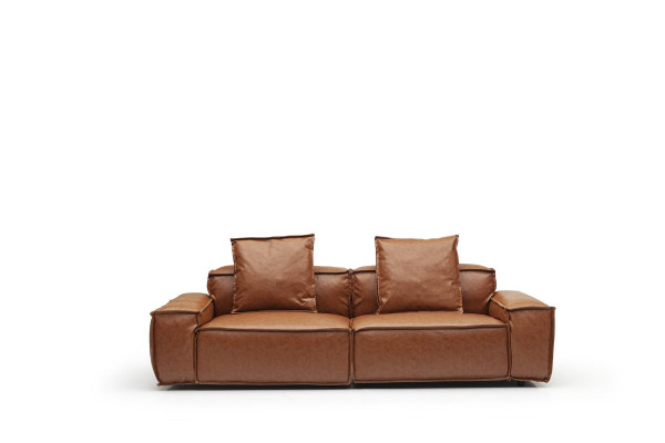 3-personers sofa 240cm med komfortabel brun pude til stuen