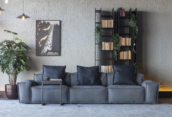 Behagelig sofa til stuen 300cm Stor polstret sofa