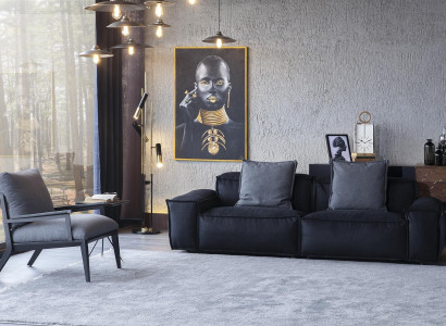 Sofa sæt med 2 dele Sofa + Stol Moderat blød komfortabel Moderne stil Luksus Ny