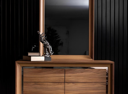 Komplet møbelensemble til hotelværelse kommode skab seng 6 dele