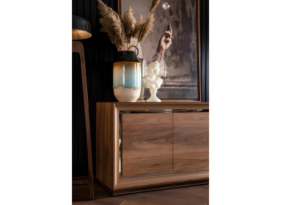 Brun træbuffet 218 cm