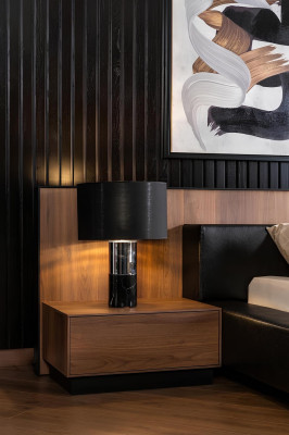 Soveværelsesmøbel sæt 5 dele med seng, natborde og kommode